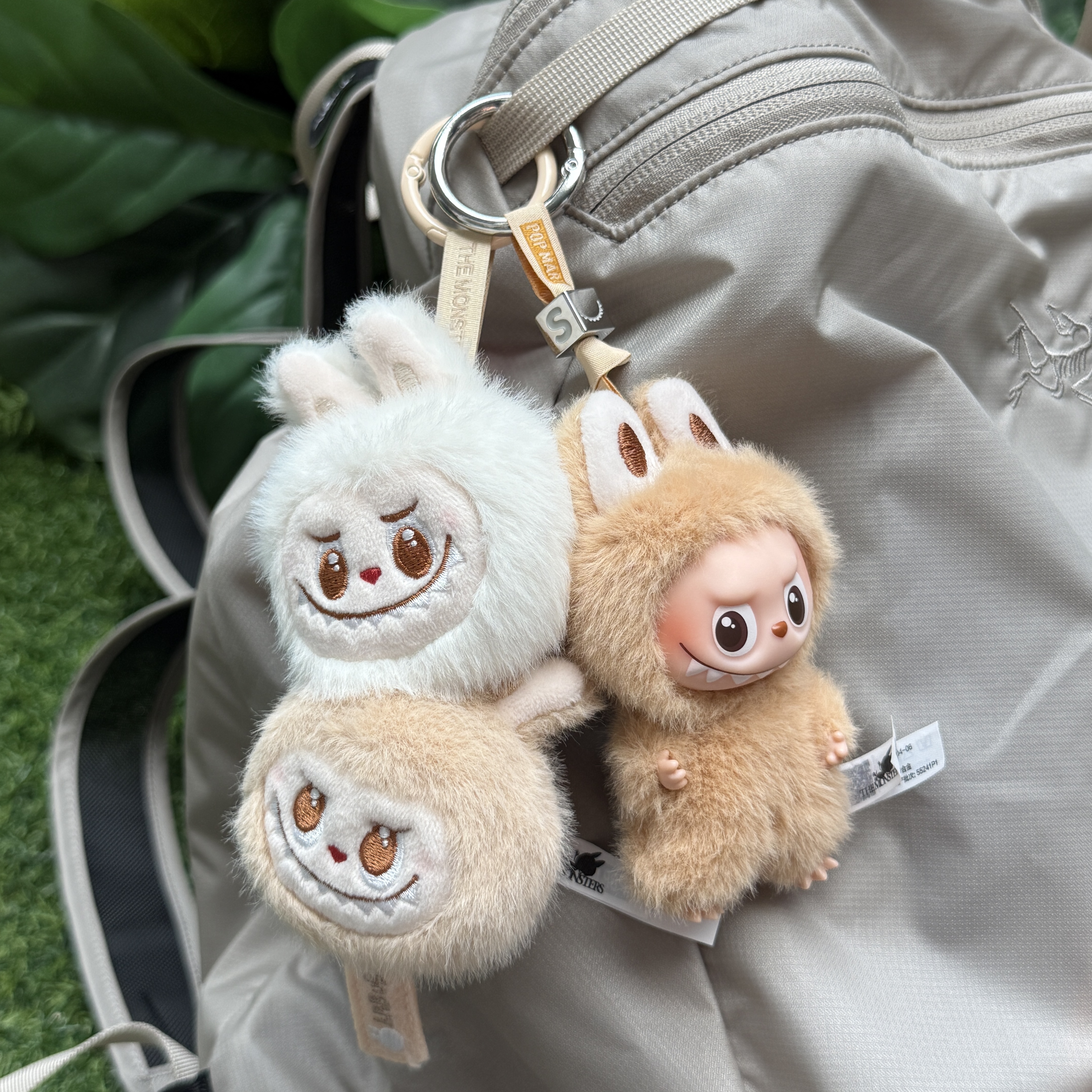 Pop Mart Labubu The Monsters Pin For Love Series Vinyl Plush Pendant (N-Z) S (Opened Case), Pop Mart Labubu Fish Cake Skewer Doll Keyring - Seongsu Labubu Wacky Mart Pop-Up Store Exclusive 착용 스타일