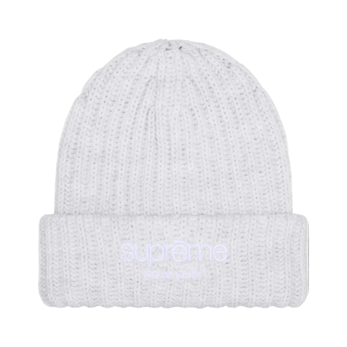 슈프림 청키 립 클래식 로고 비니 애쉬 그레이 - 25FW