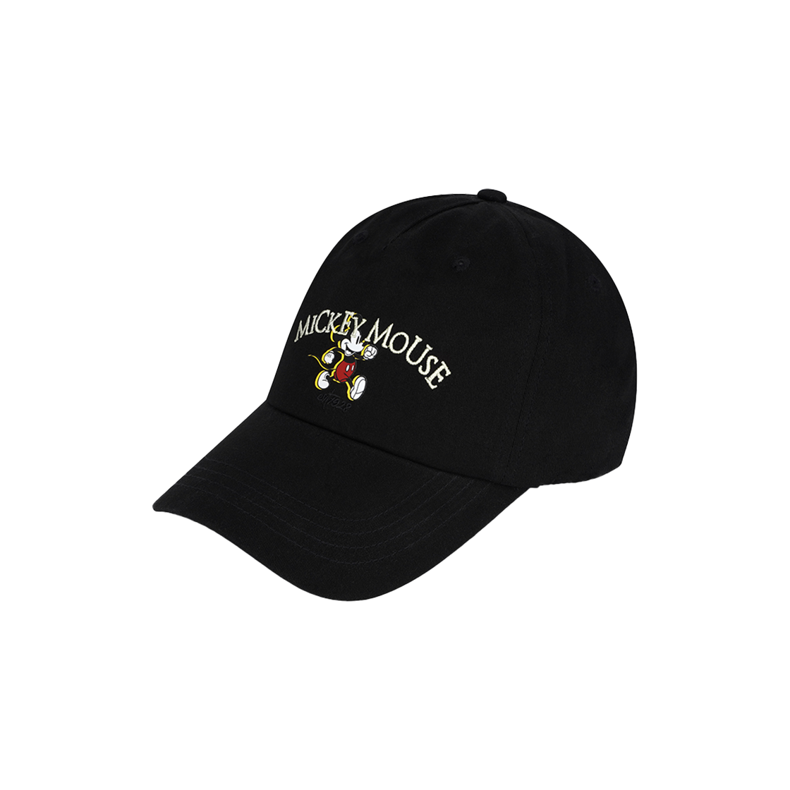 베루툼 세리프 로고 볼 캡 (미키 마우스) 블랙(VERUTUM BC231B Serif Logo Ball Cap (Mickey Mouse) Black)