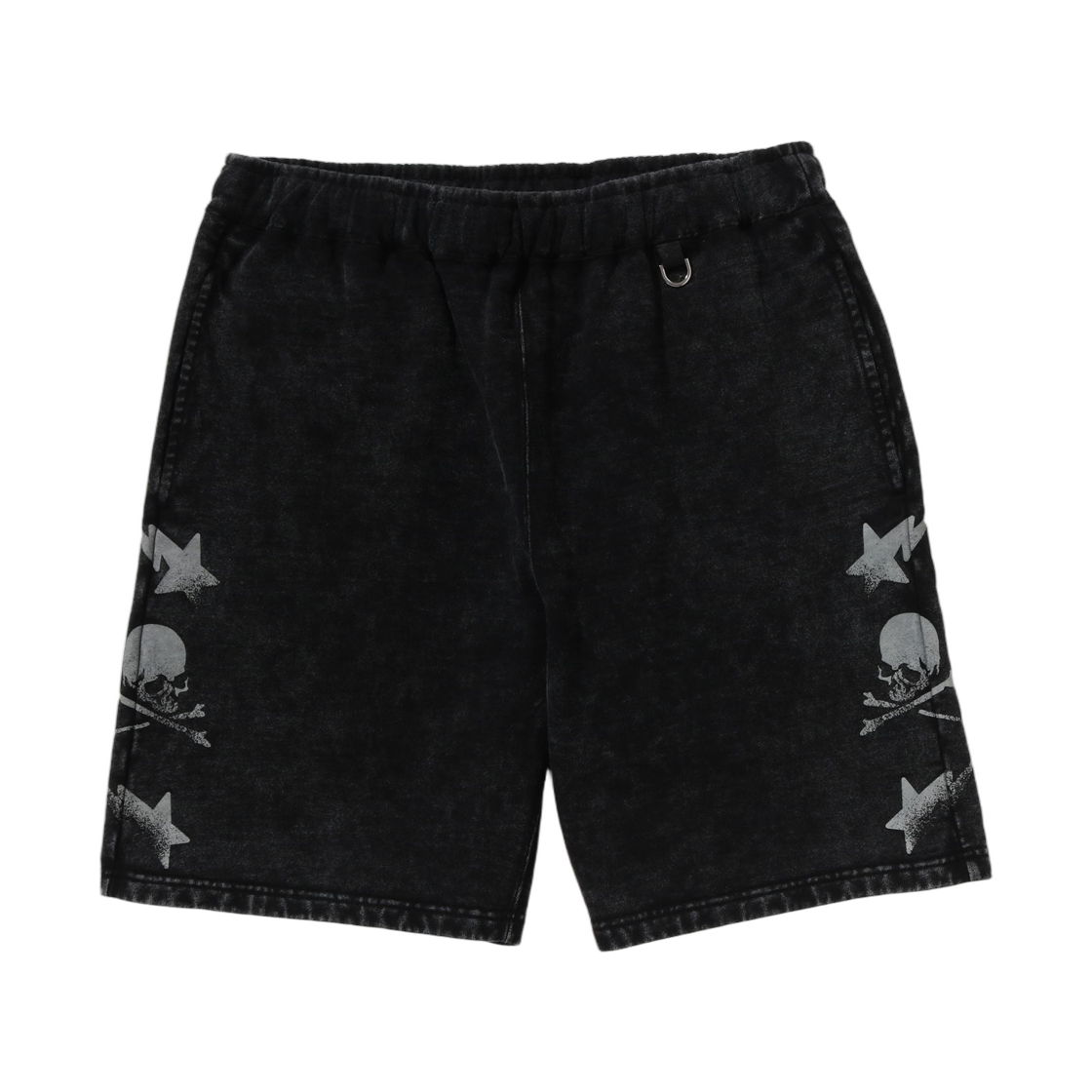 베이프 x 마스터마인드 가먼트 다이 로고 스웨트쇼츠 블랙(BAPE x Mastermind Garment Dye Logo Sweatshorts Black) - 1