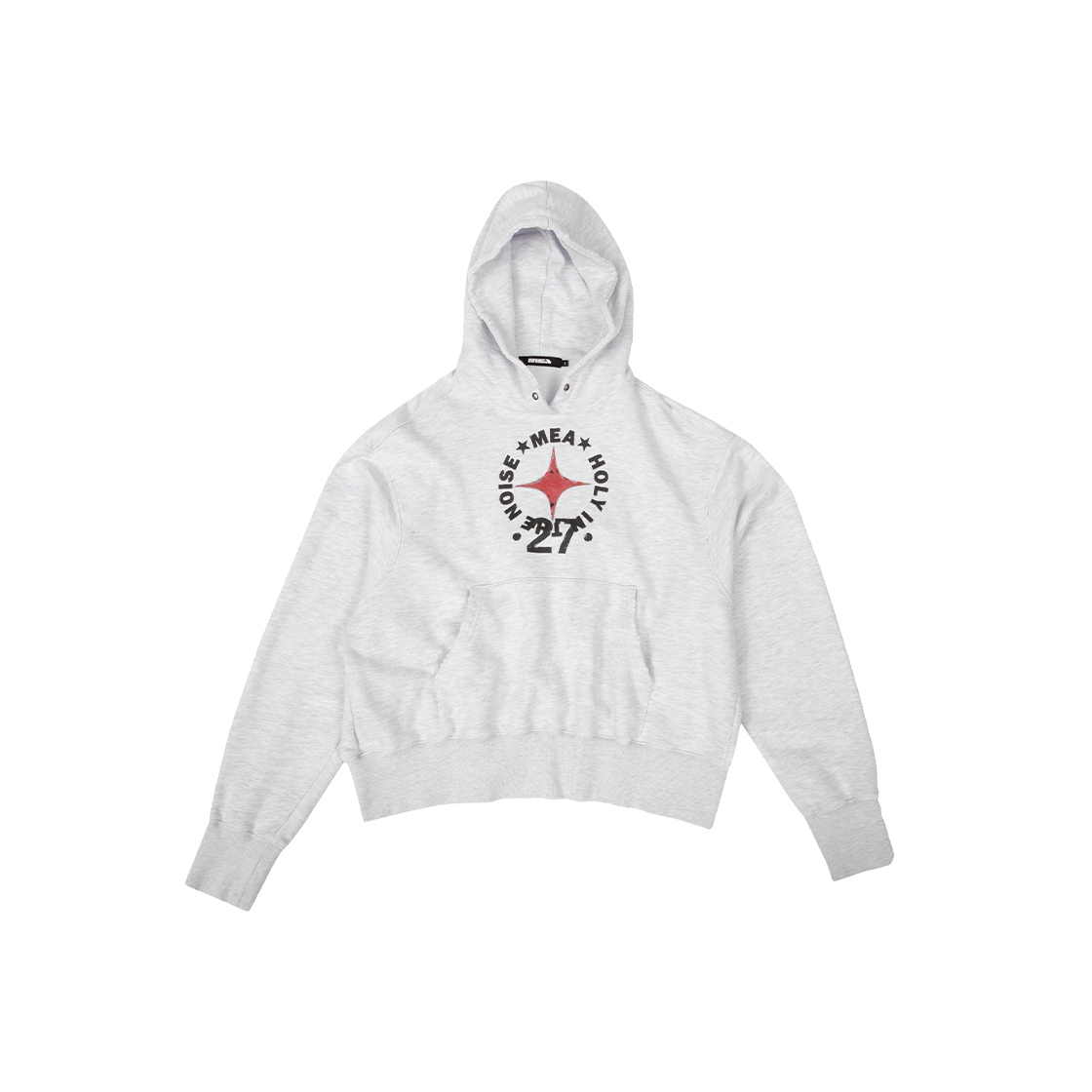 MEA03B5T26-MG MEA Damaged 27 Hoodie Melange Grey