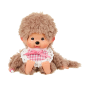 Monchhichi Fluffy Sweet Brown Monchhichi S Pink