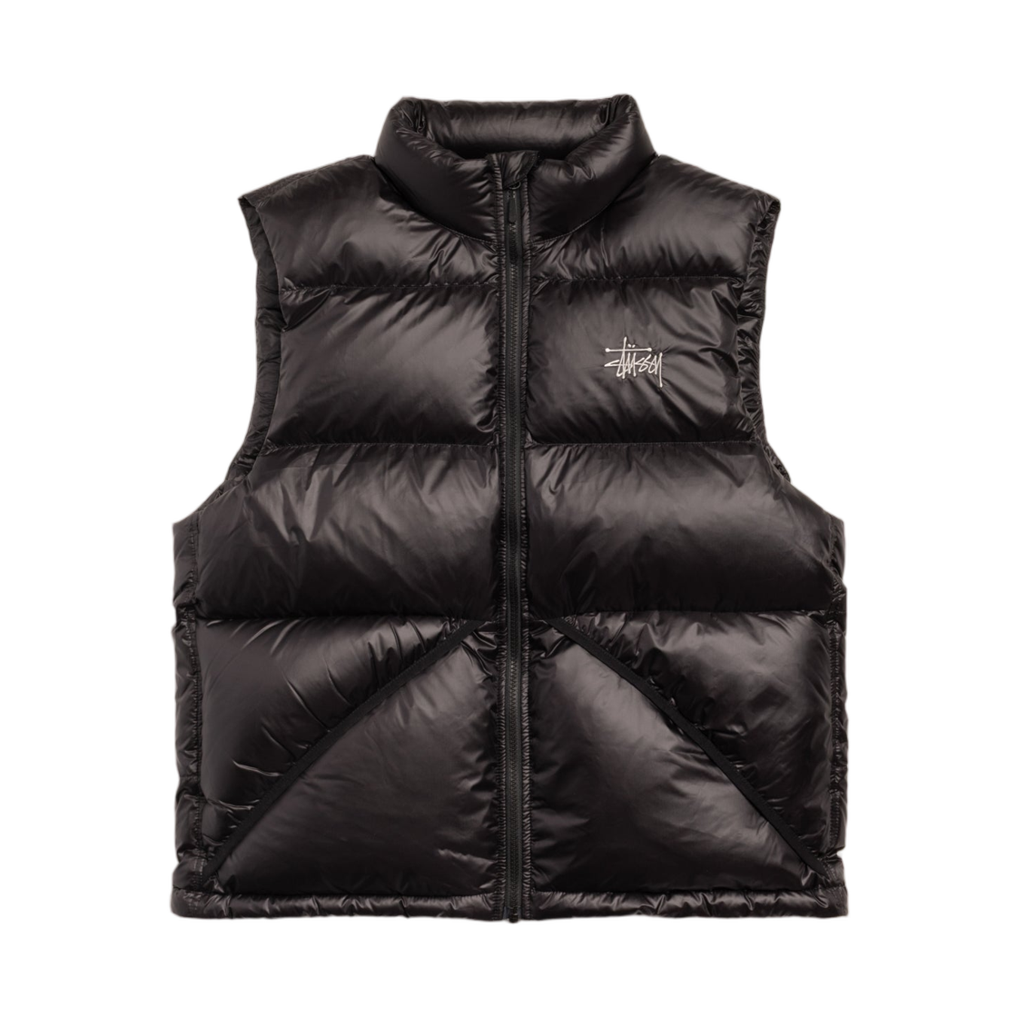 스투시 마이크로 립스탑 다운 베스트 블랙(Stussy Micro Ripstop Down Vest Black)