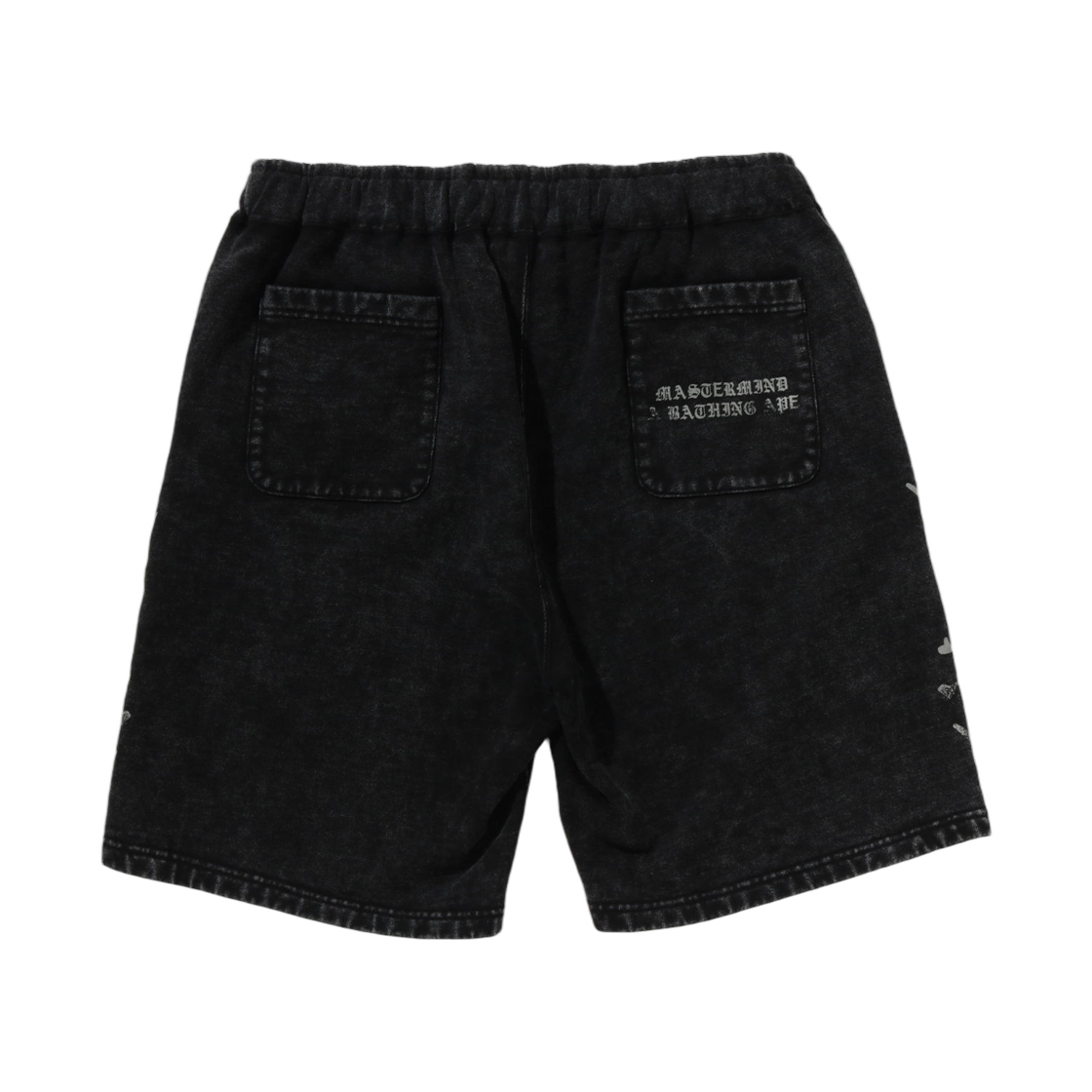 베이프 x 마스터마인드 가먼트 다이 로고 스웨트쇼츠 블랙(BAPE x Mastermind Garment Dye Logo Sweatshorts Black) - 2