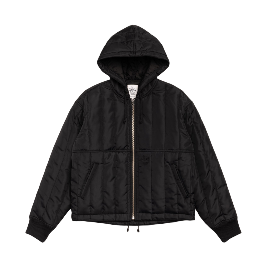115858 Stussy Quilted Nylon Work Jacket Black