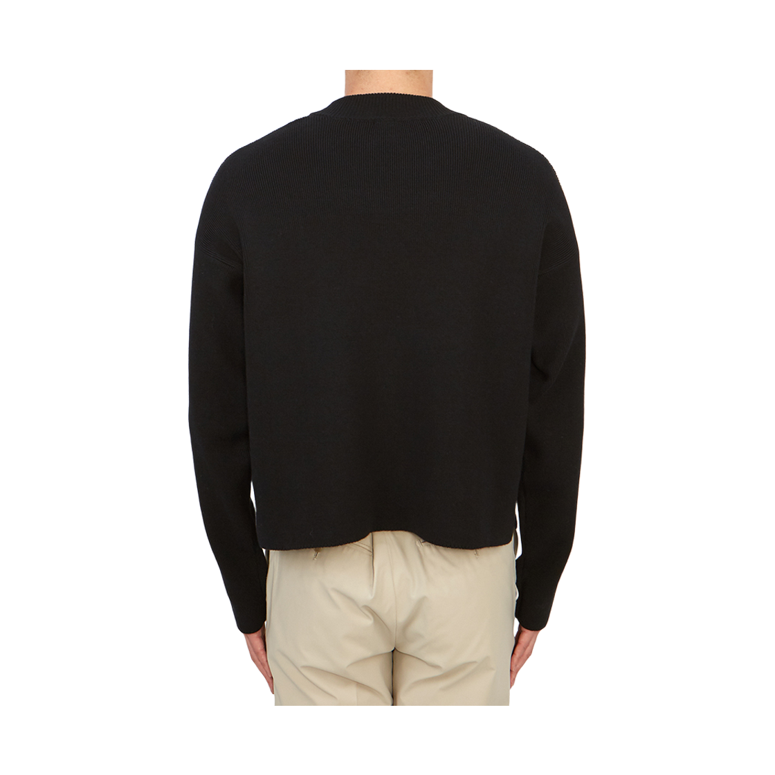 [25% 쿠폰] 아미 스몰 하트 로고 립드 크루넥 블랙([25% 쿠폰] AMI de Coeur Ribbed Crewneck Black) - 4
