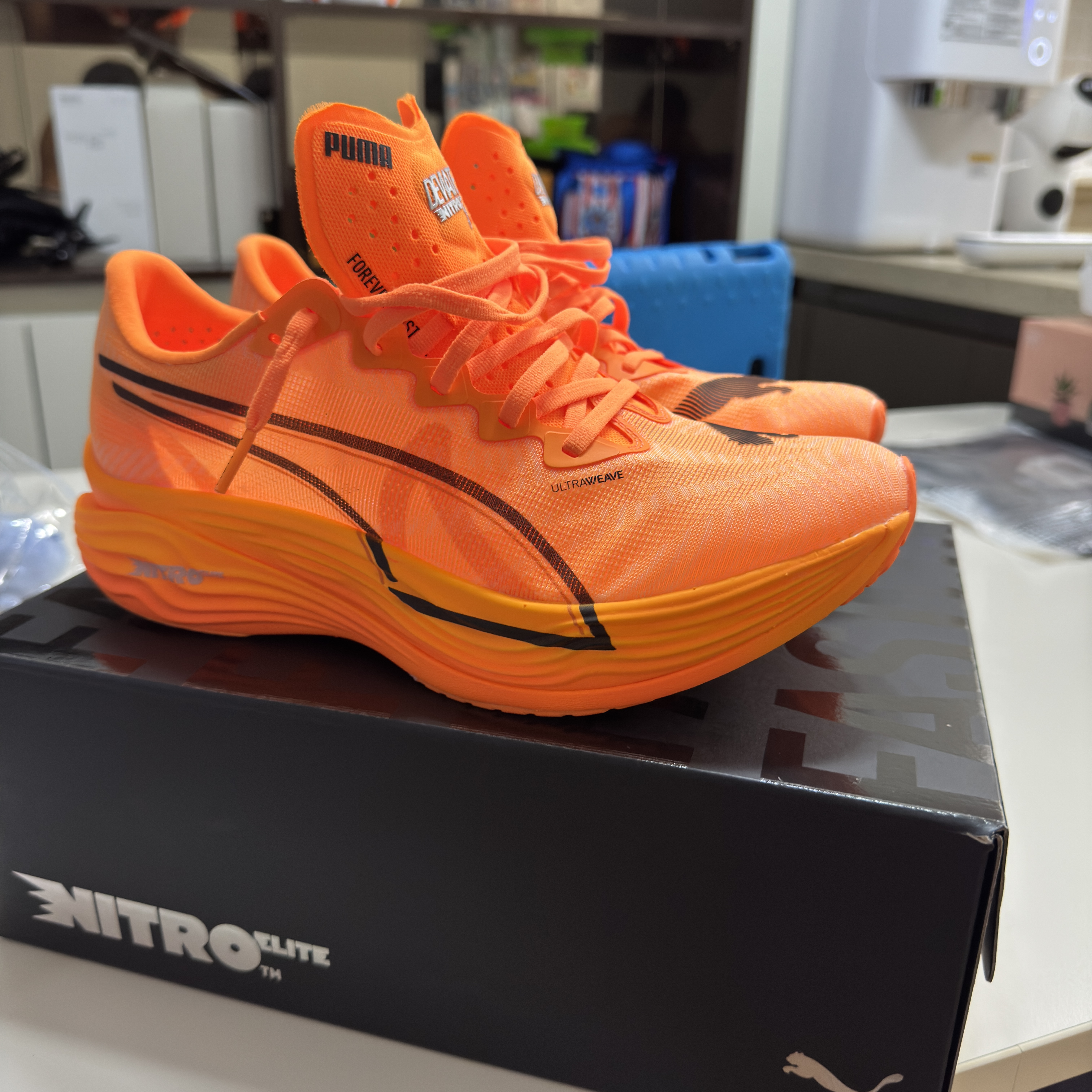 Puma Deviate Nitro Elite 3 Heat Fire Black 착용 스타일 - 2