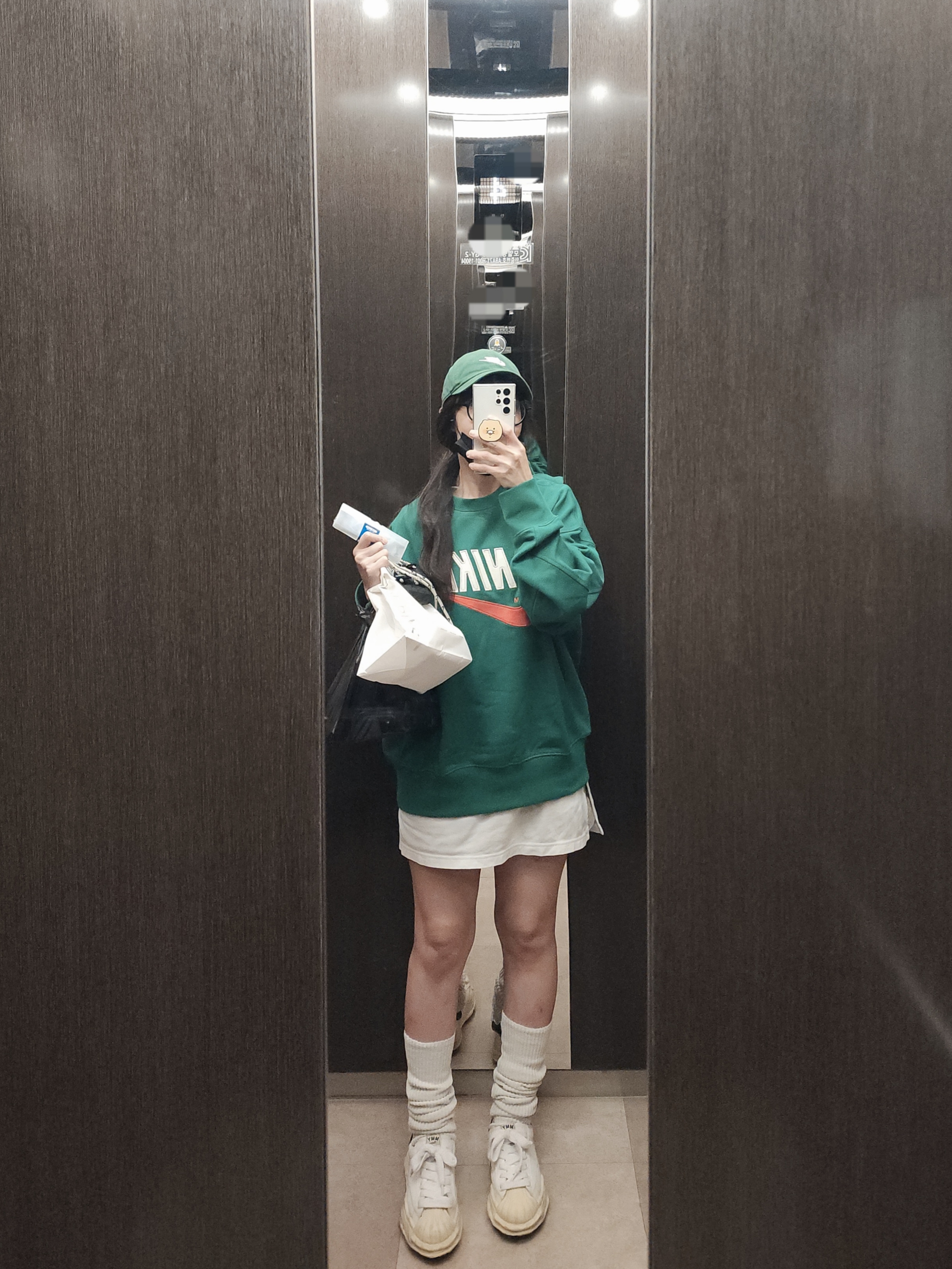 Nike NSW French Terry Crewneck Green - Asia, Nike Heritage 86 Futura Washed Cap Gorge Green 착용 스타일