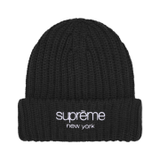 Supreme Chunky Rib Classic Logo Beanie Black - 25FW