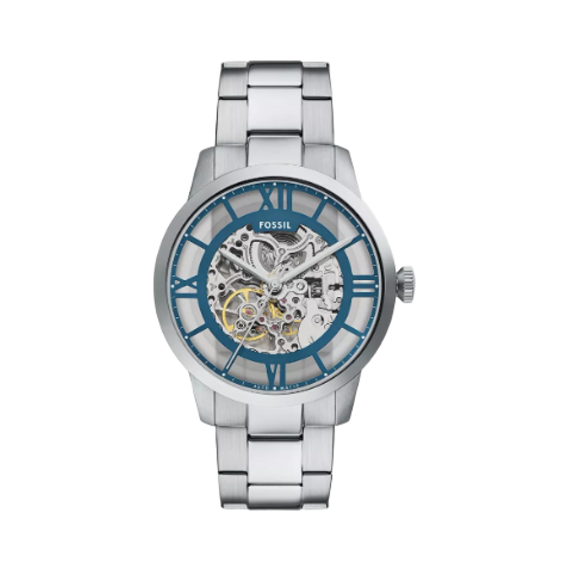ME3260 Fossil Townsman Automatic Three-Hand 44mm Stainless Steel Blue Silver