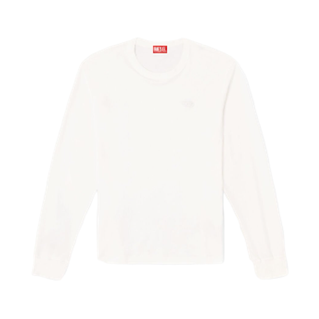 A181420AIJU-141 Diesel T-Adjust-Ls-Slits-R17 Long-Sleeve T-Shirt with Logo Embroidery