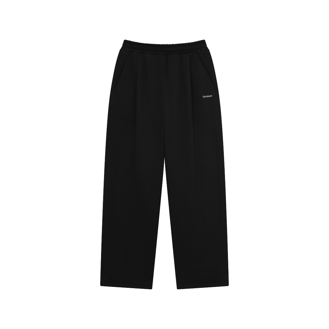 CO2503PT04BK Covernat Semi-Wide Small Logo Brushed Sweatpants Black