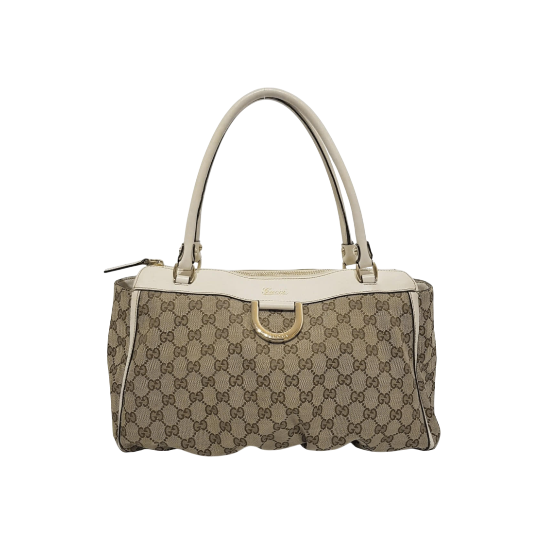 구찌 189831 GG 로고 자카드 골드 메탈릭 D 링 장식 숄더백(Gucci GG Logo Jacquard Gold Metallic D Ring Shoulder Bag) - 1