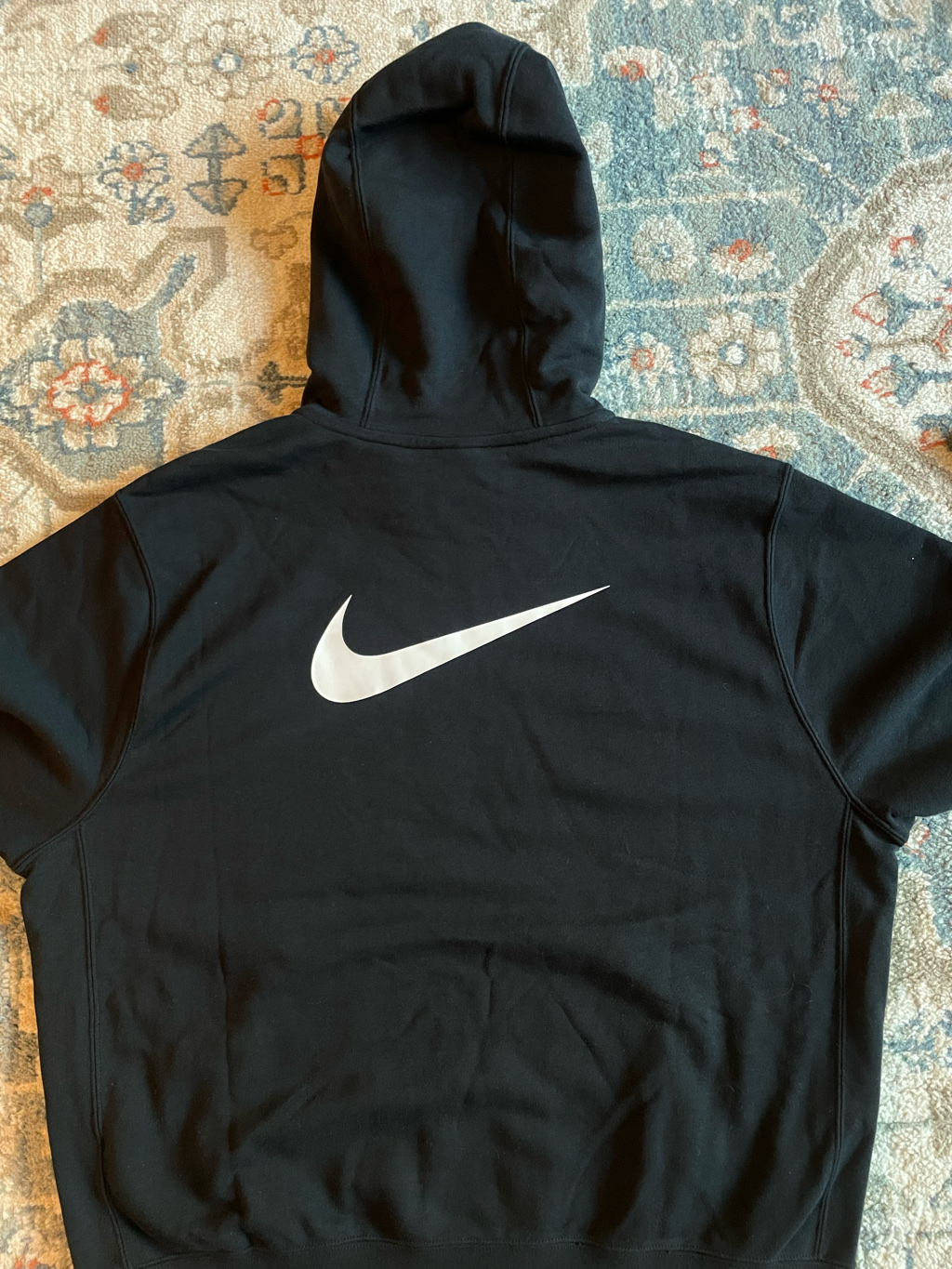 Nike Club Fleece Pullover Hoodie Black White - Asia 착용 스타일 - 5