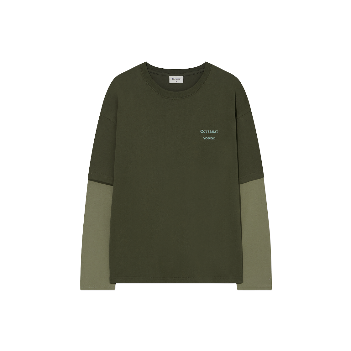 CO2503LTY3KH [Covernat X Yosigo] On The Route Layered Long Sleeve Khaki