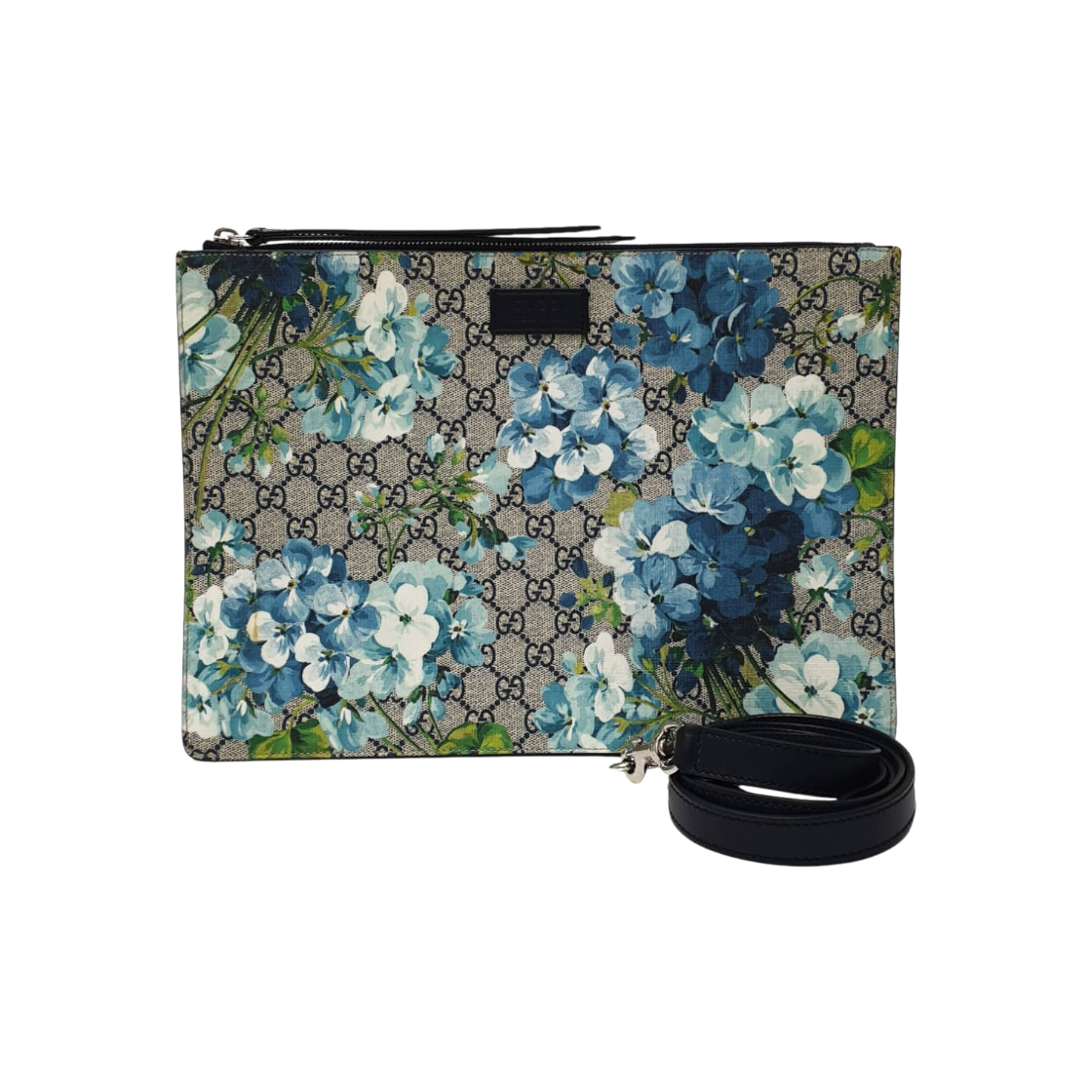 구찌 429004 GG 슈프림 캔버스 블루 블룸 클러치 겸 메신저 크로스백(Gucci GG Supreme Canvas Blue Bloom Clutch and Messenger Crossbody Bag)