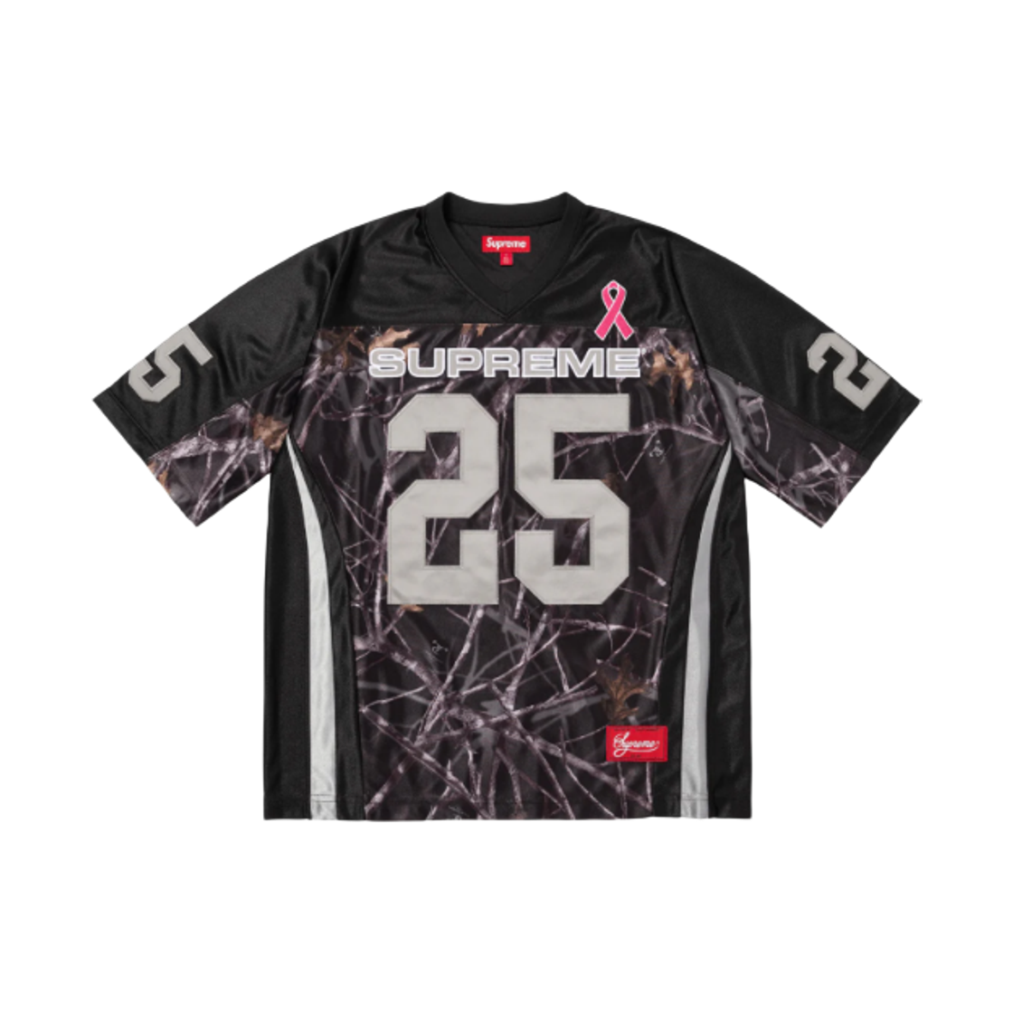 슈프림 브레스트 캔서 어웨어니스 풋볼 저지 블랙 - 25FW