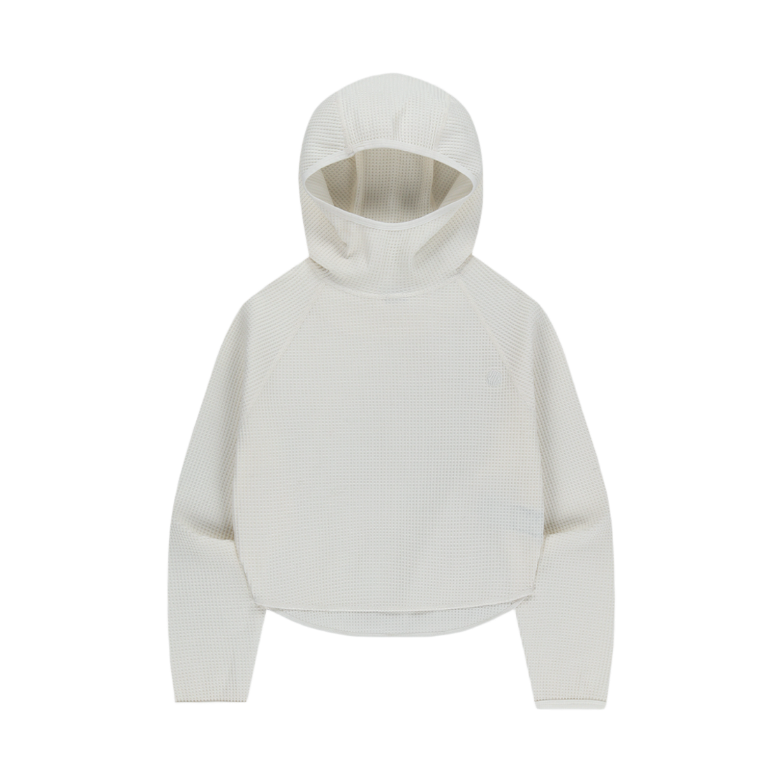 25Q3ETWHD03IV OFFGRID Waffle Woman's Trail Crop Reglan Hoodie Ivory