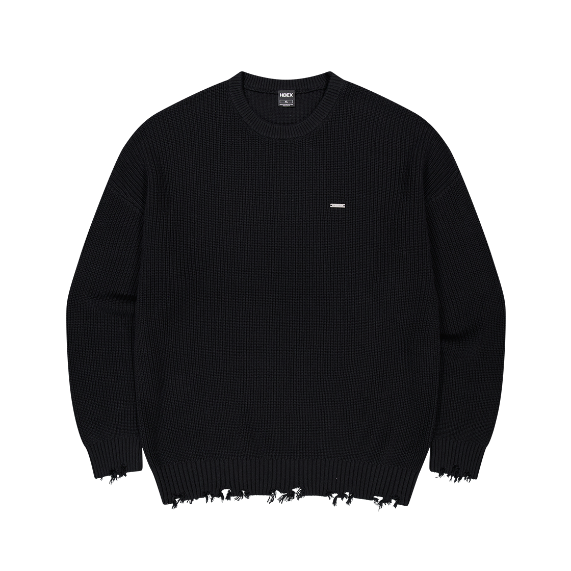 H253MOLKN080BK HDEX Damage Pullover Knit Black