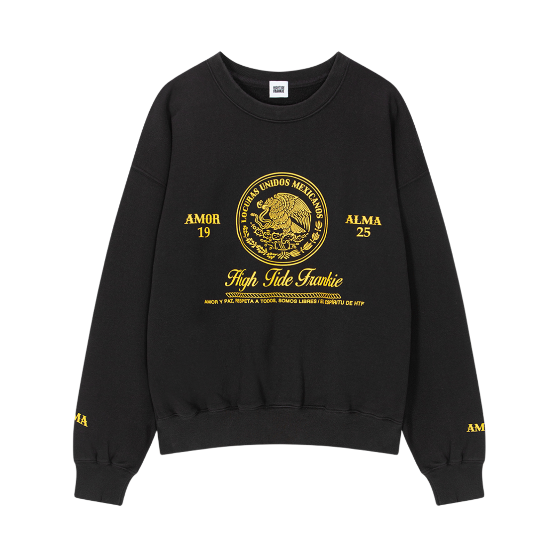 HF25CSW004BK HIGHTIDE FRANKIE Locuras Eagle Sweatshirt Black