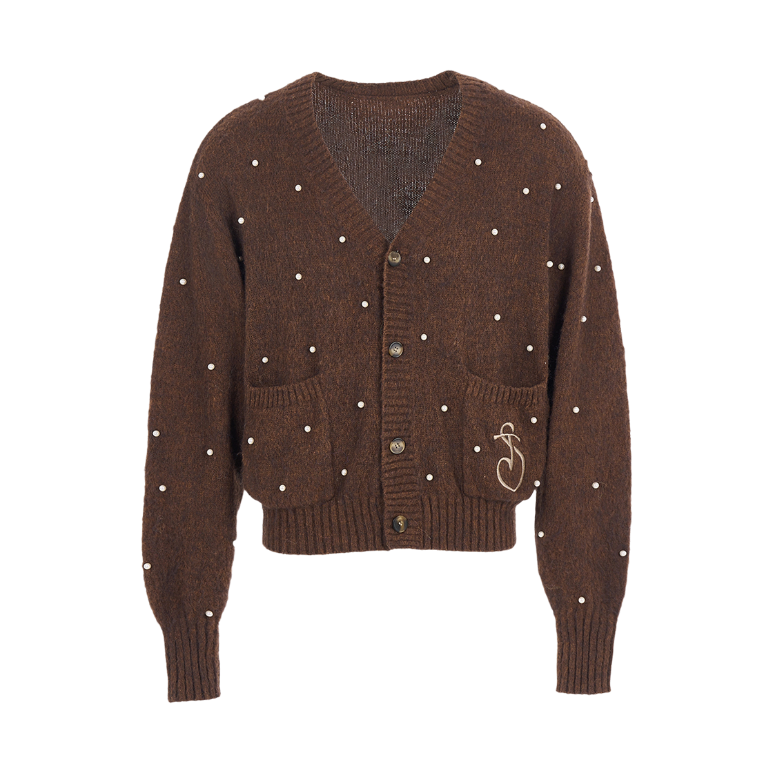 ST-25FW-KS-BK-32 STEEPC Dopamine*Brown Pearl Cardigan