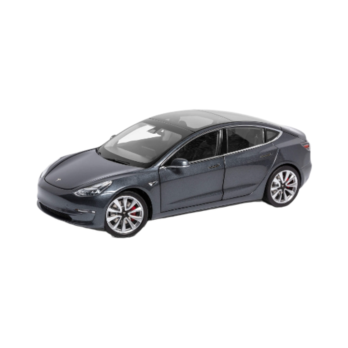 테슬라 1:18 모델 3 다이캐스트 미드나잇 실버 메탈릭(Tesla 1:18 Model 3 Diecast Midnight Silver Metallic)