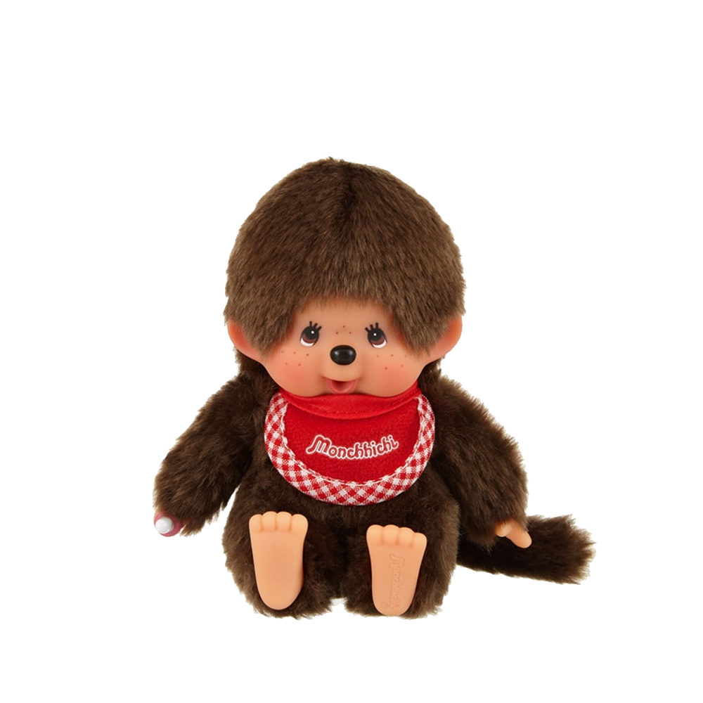 228577 Monchhichi Premium Standard SS Brown Boy Sitting