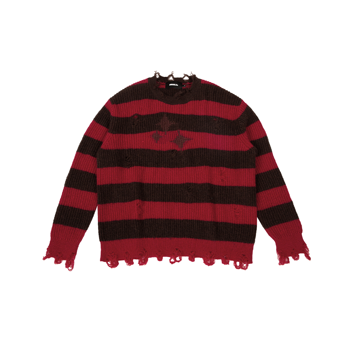 MEA03B5T32-RD MEA Vintage Striped Wool Knit Red