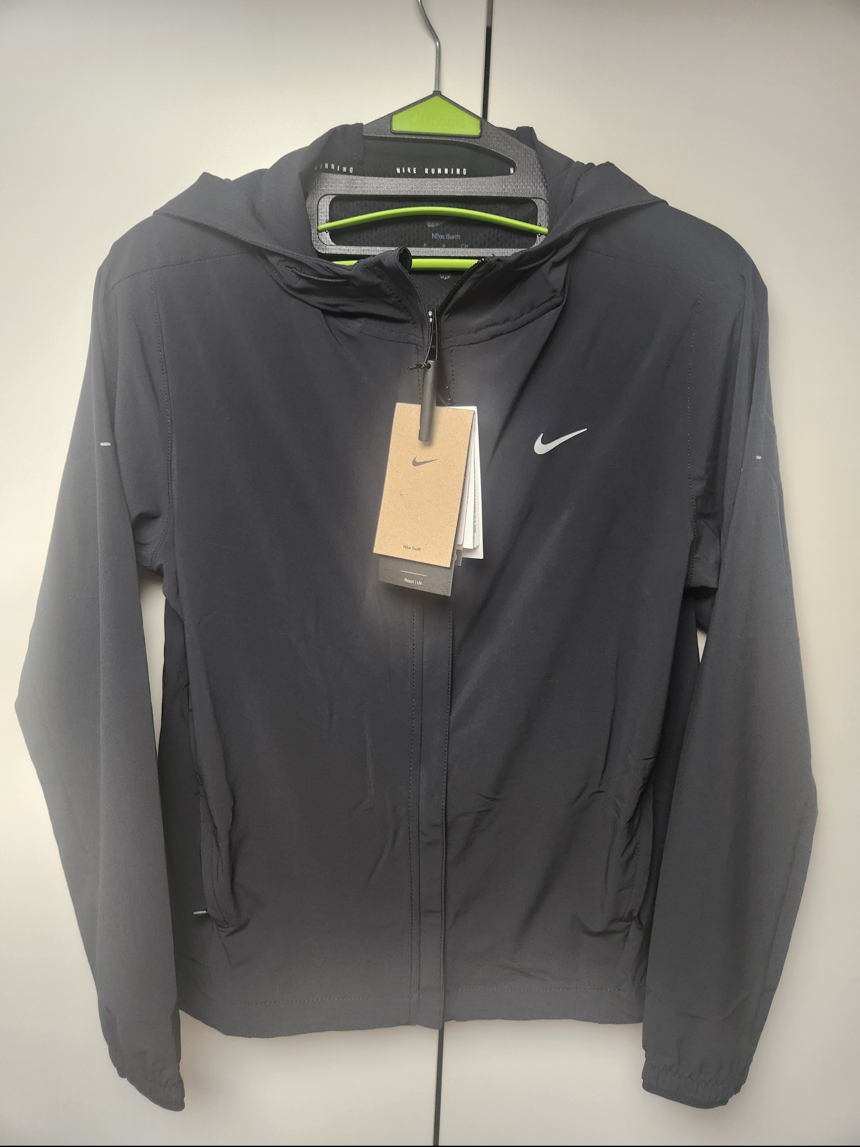 (W) Nike Swift Repel Packable Running Jacket Black - Asia 착용 스타일