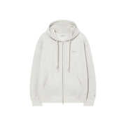 Covernat Small Logo Brushed Hoodie Zip-Up Oatmeal