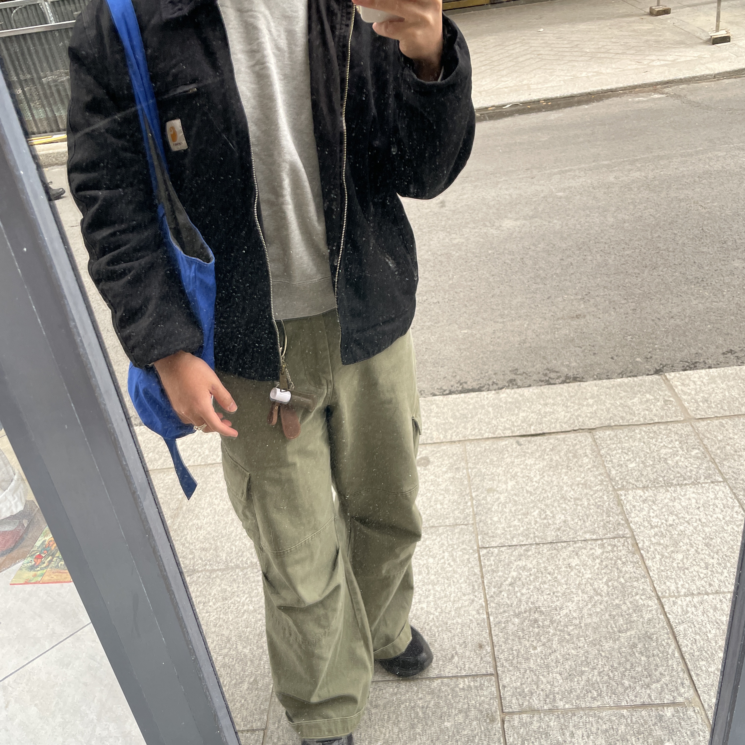 Carhartt WIP Detroit Jacket Black 착용 스타일 - 3