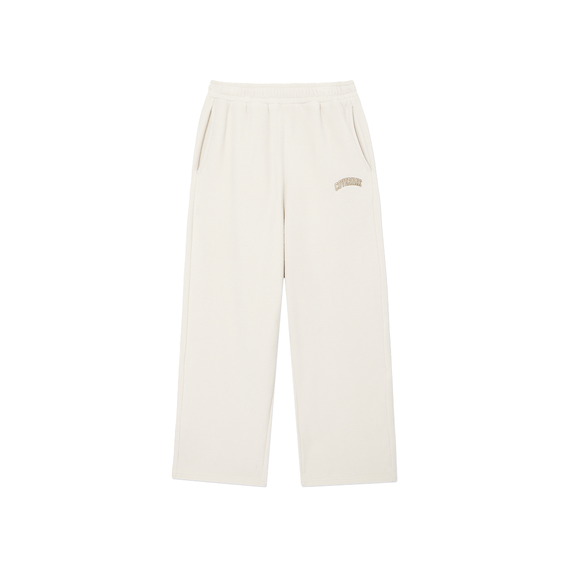 CO2503PT11IV Covernat Warm On Arch Logo Wide Fleece Pants Ivory