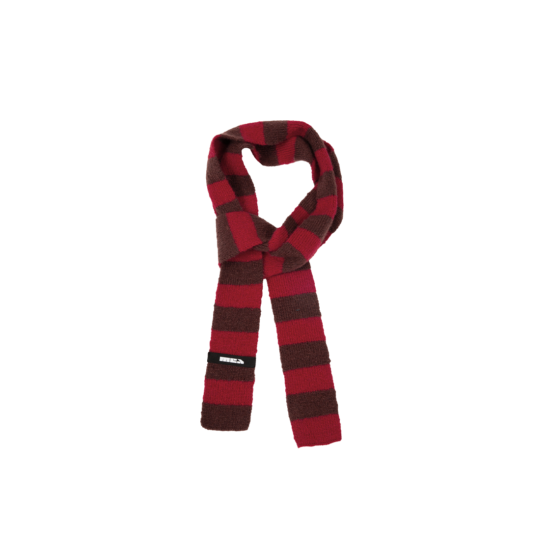 메아 스트라이프 울 스카프 레드(Mea Striped Wool Scarf Red)