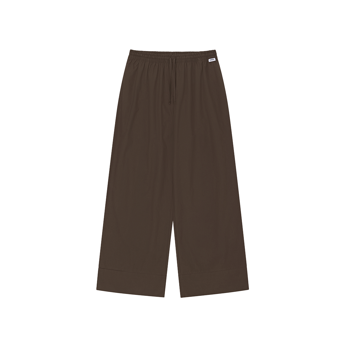 Unisex Brown Solid One-mile Long Pants Foli Unisex Solid One-mile Long Pants Brown