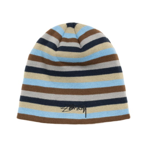 스투시 스컬캡 스무스 스탁 스트라이프 블루(Stussy Skullcap Smooth Stock Striped Blue)