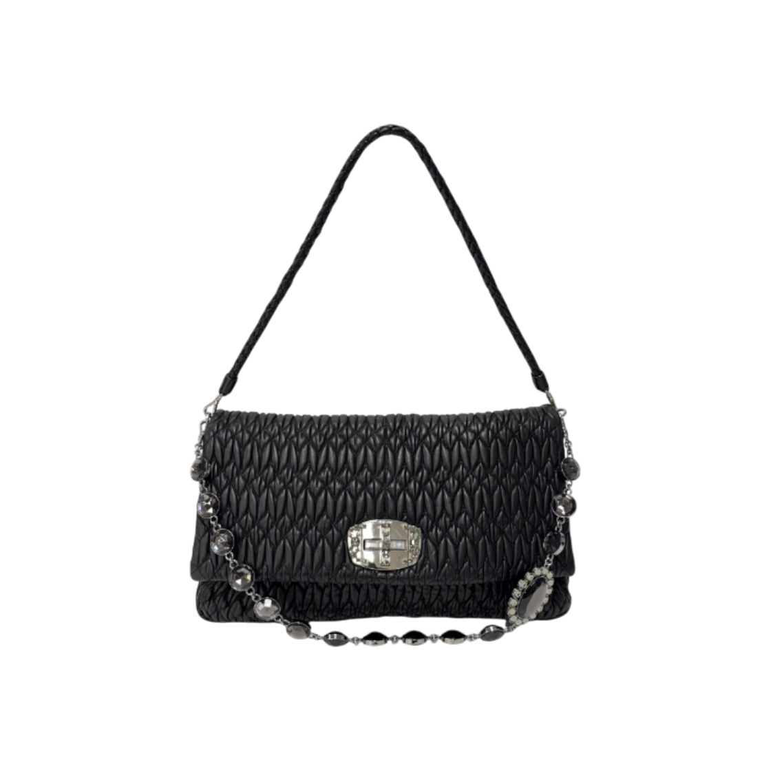 ITGCN32NACW9 Miu Miu Iconic Crystal Shoulder Bag