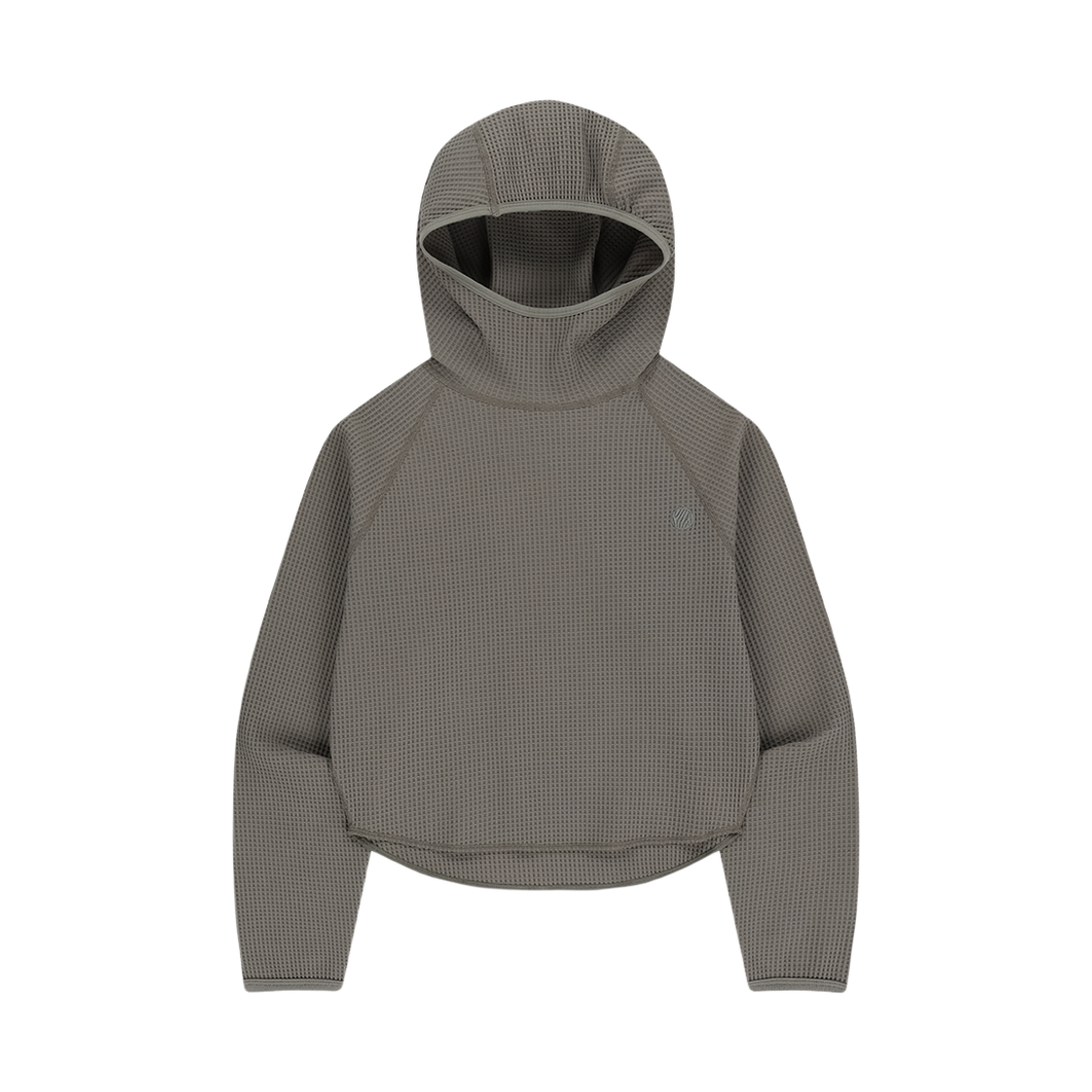 25Q3ETWHD03SB OFFGRID Waffle Woman's Trail Crop Reglan Hoodie Sand Beige