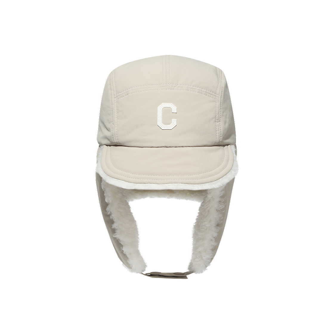 CO2504CA08BE Covernat C Logo Felt Applique Trooper Hat Beige