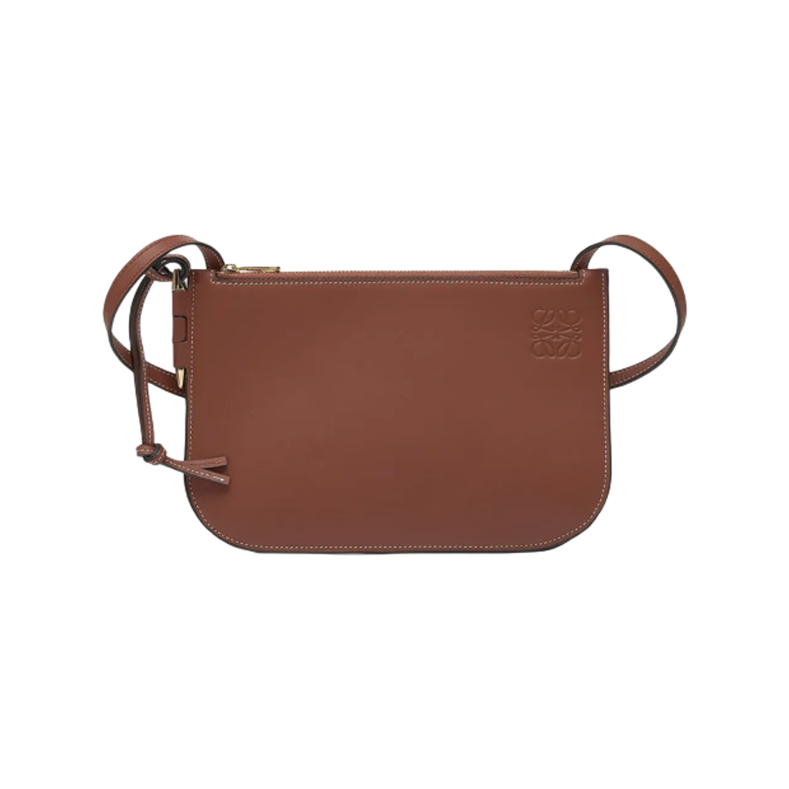 11354Z43-7889 Loewe Gate Double Zipper Crossbody Bag Brown