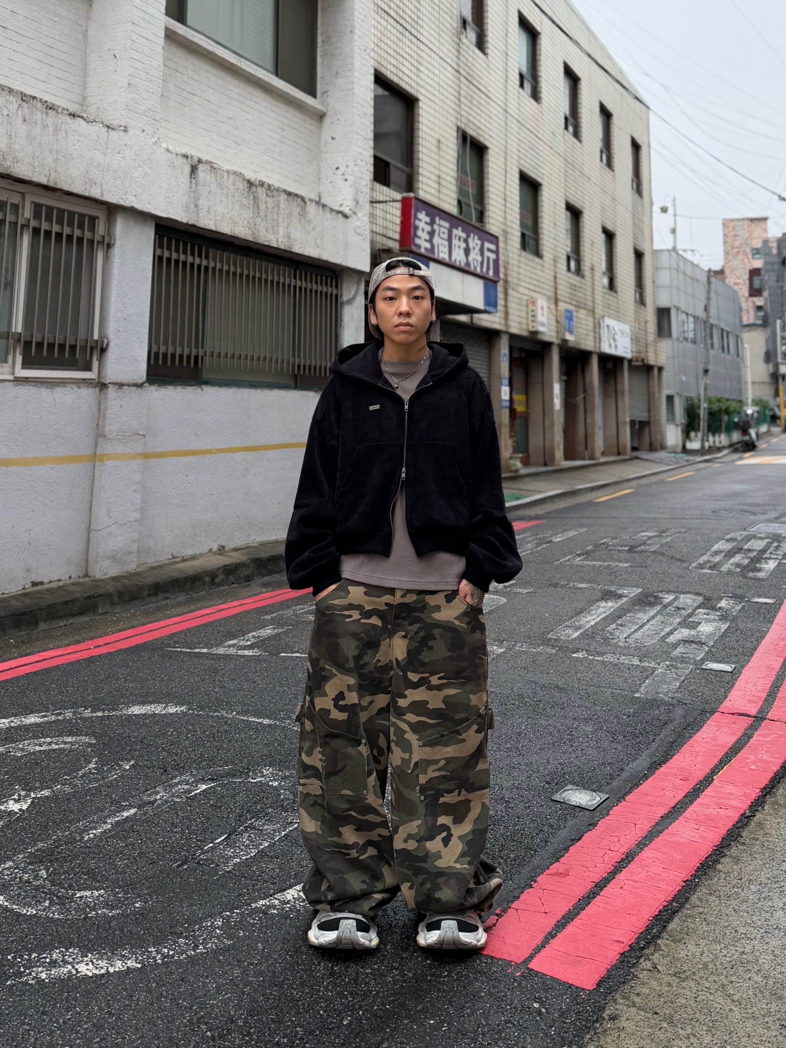 Ignota Core:8 Washed Long Sleeve T-Shirt Light Beige, [KREAM Exclusive] Aoiro 6-Panel Bone A/N Cap Mud 착용 스타일 - 5