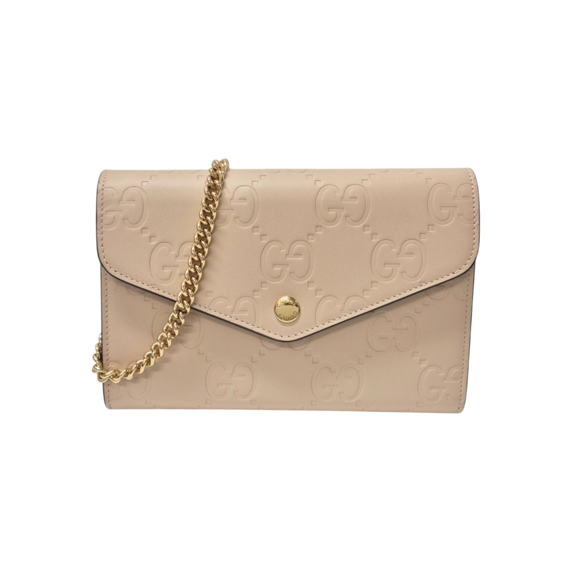 ITWM8LDNUU8J Gucci Light Beige GG Mini Chain Crossbody Bag