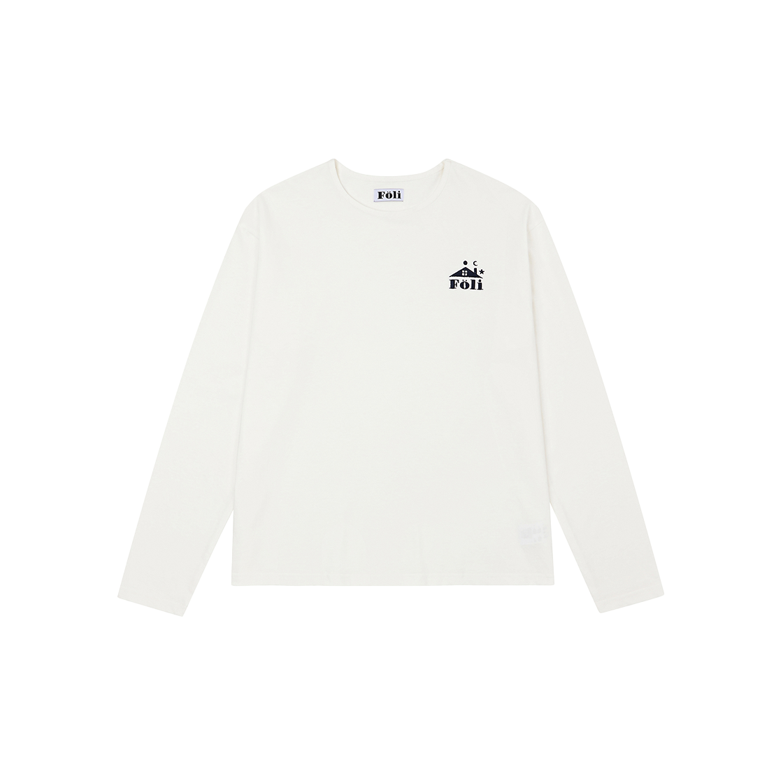 폴리 유니섹스 하우스 폴리 롱 슬리브 티셔츠 화이트(Foli Unisex House Foli Long Sleeve T-shirts White)