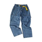 SPORT CHAMBER Superwide Carpenter Denim Pants Blue