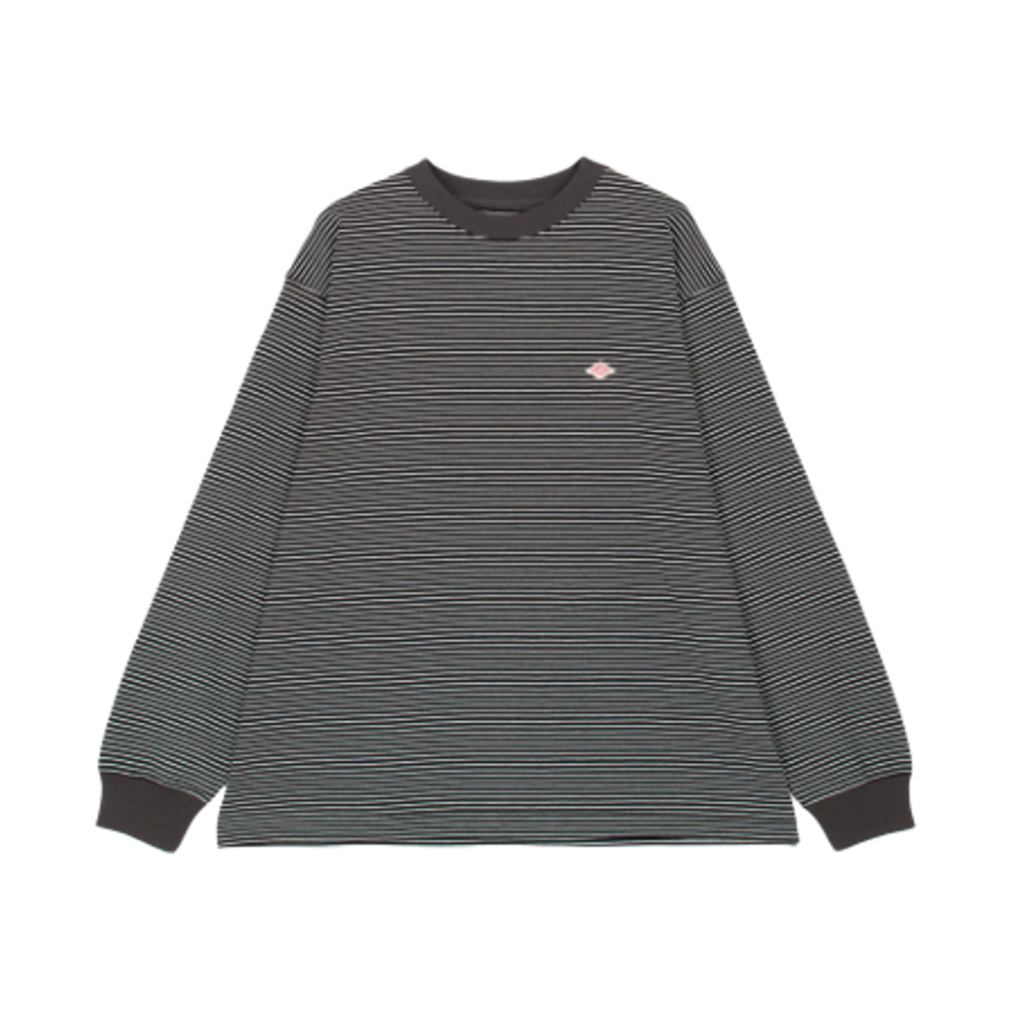 DT-C0200 Danton Stripe Long Sleeve T-Shirt Black White