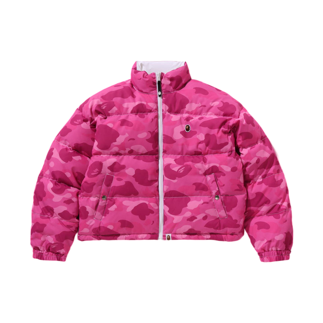 - (W) BAPE Color Camo Reversible Down Jacket Pink