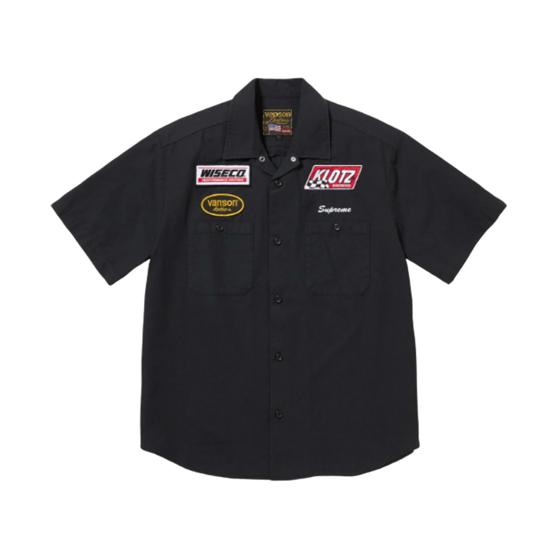 슈프림 x 밴슨 레더스 숏슬리브 워크 셔츠 블랙 - 25FW(Supreme x Vanson Leathers S/S Work Shirt Black - 25FW)