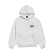 Stussy Champion Oval Zip Hoodie Ash Heather