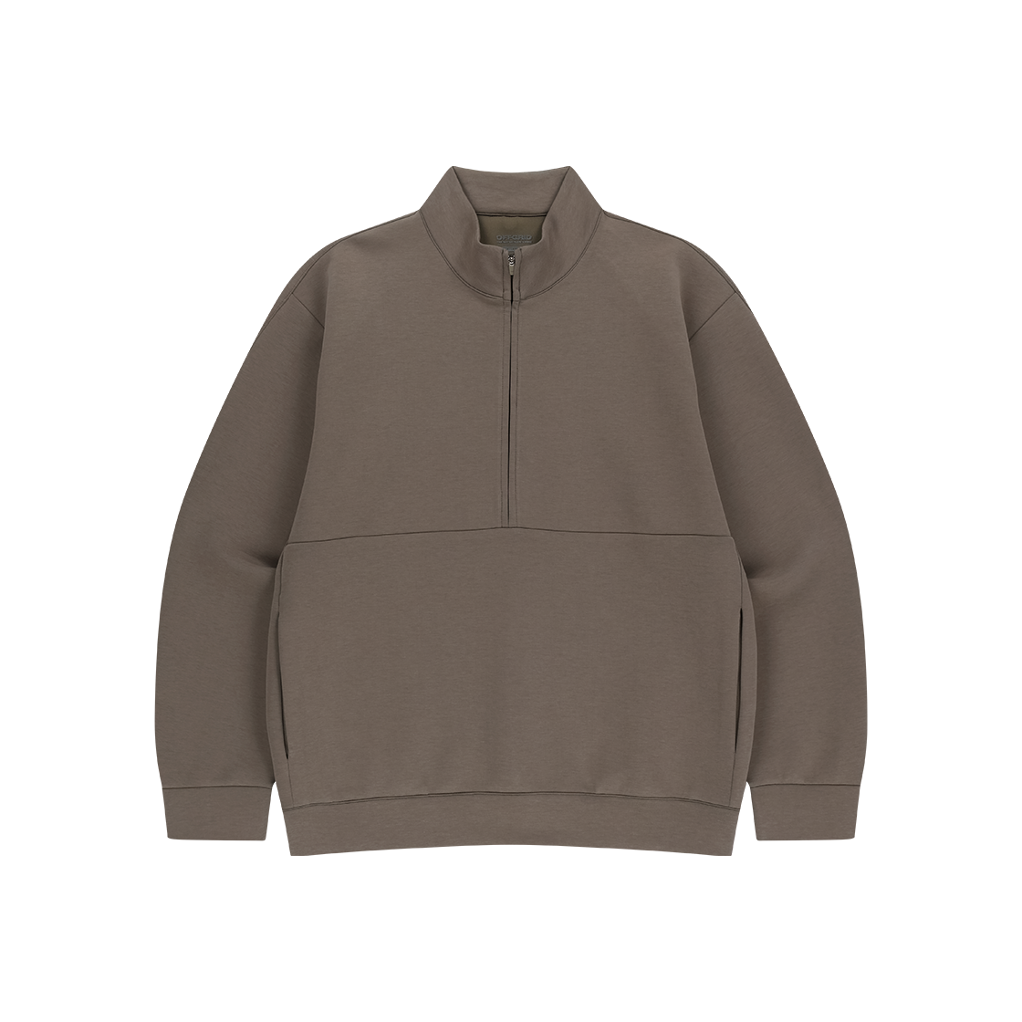 25Q3ETULT24BR OFFGRID Driftcore Uni Half Zip up Top Brown