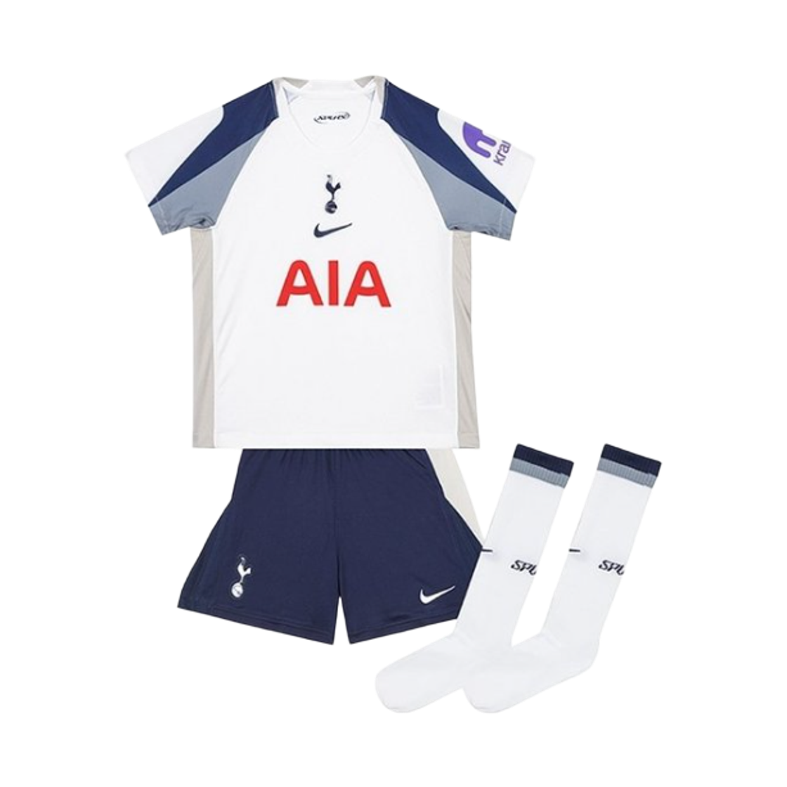 (키즈) 나이키 토트넘 홋스퍼 2025/26 스타디움 홈 풋볼 레플리카 쓰리 피스 키트 화이트 바이너리 블루 (논 마킹 버전)((Kids) Nike Tottenham Hotspur 2025/26 Stadium Home Football Replica 3 Piece Kit White Binary Blue (Non Marking Ver.))