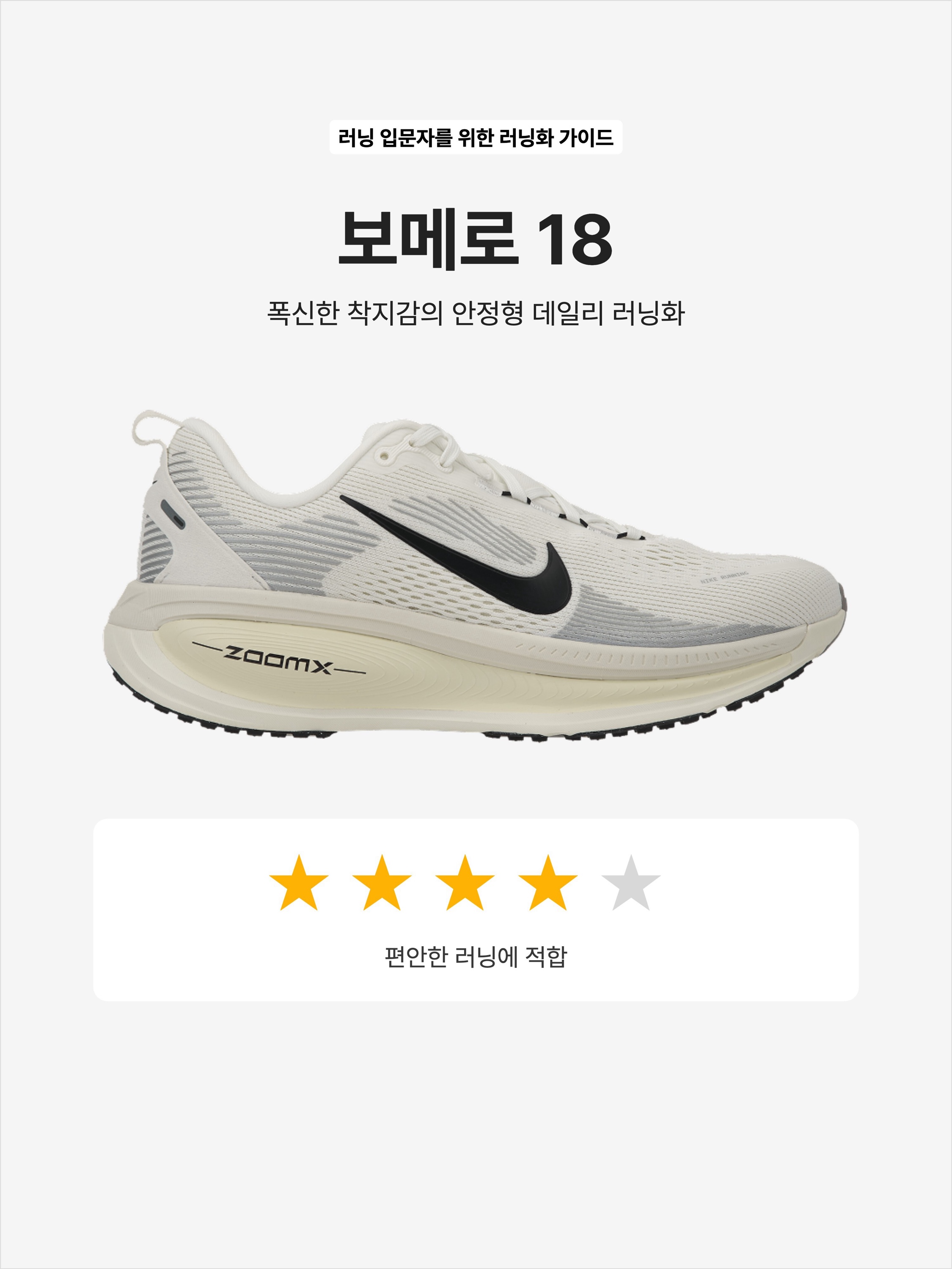 Nike Vomero 18 Summit White Coconut Milk, Nike Vomero 18 Black Dark Smoke Grey 착용 스타일 - 1